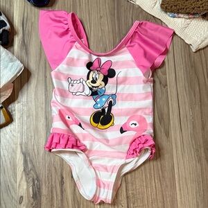 Disney Minnie Infant Pink and White Swim Top